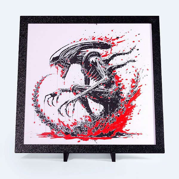 Quadro Caçador do Espaço — Placa Decorativa 3D em Relevo 20x20 cm
