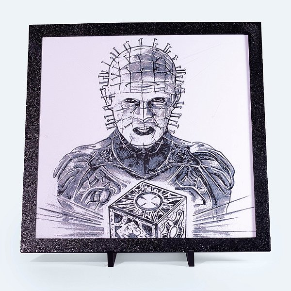 Quadro O Enigma da Caixa — Placa Decorativa 3D em Relevo 20x20 cm