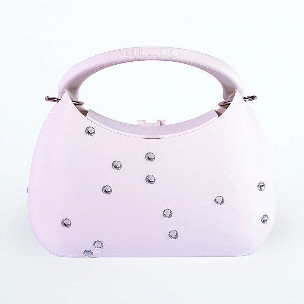 Bolsa Estelar Pérola — Minimalista com Strass