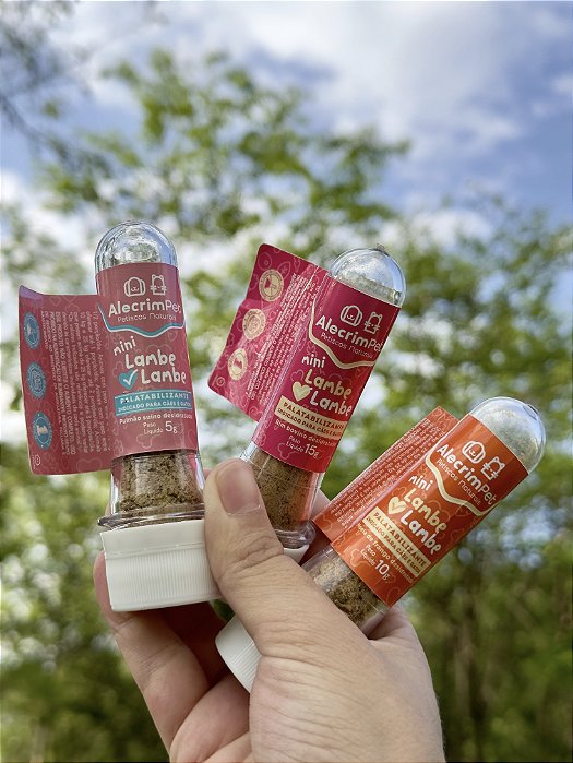 Pó Palatabilizante Natural para cães e gatos - Mini Lambe Lambe 5g - AlecrimPet