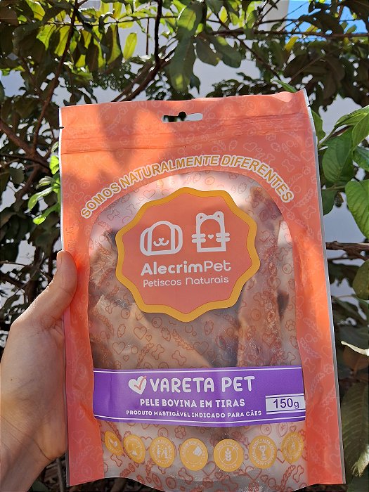 Vareta Pet - Pele bovina em tiras - AlecrimPet