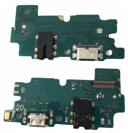 DOCK SUB PLACA CONECTOR DE CARGA SAMSUNG A20 COM CI