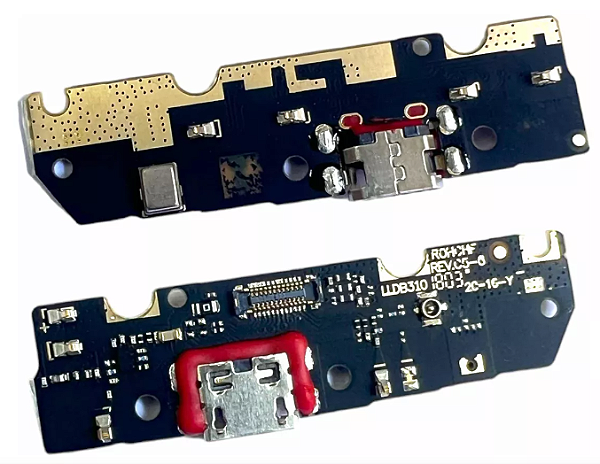 DOCK SUB PLACA CONECTOR DE CARGA MOTOROLA G6 PLAY COM CI RESINADO