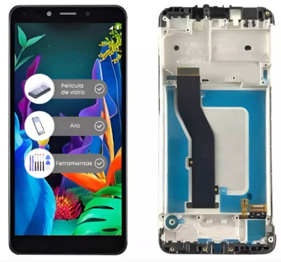 FRONTAL TELA DISPLAY LG K8 PLUS COM ARO LCD