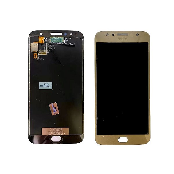 FRONTAL TELA DISPLAY MOTOROLA MOTO G5S PLUS DOURADO SEM ARO LCD