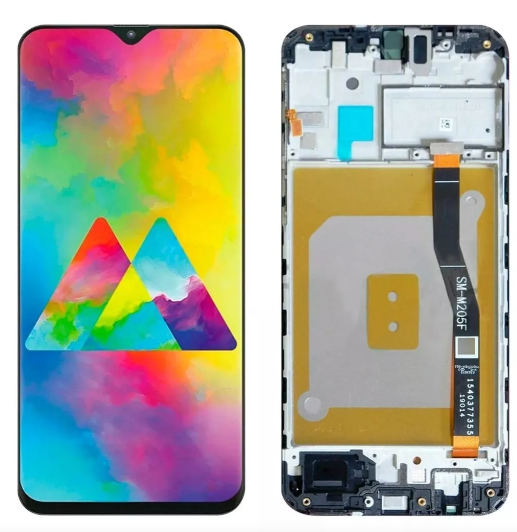 FRONTAL TELA DISPLAY SAMSUNG M20 COM ARO LCD