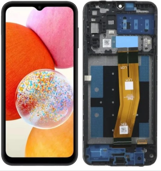 FRONTAL TELA DISPLAY SAMSUNG A14 4G COM ARO LCD
