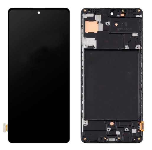 FRONTAL TELA DISPLAY SAMSUNG A71 DIAMOND PREMIUM CAMERA FLUTUANTE COM ARO OLED