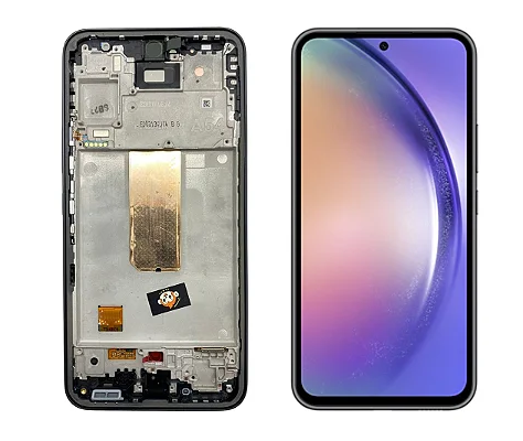 FRONTAL TELA DISPLAY SAMSUNG A54 COM ARO GRAFITTE CAMERA FLUTUANTE OLED