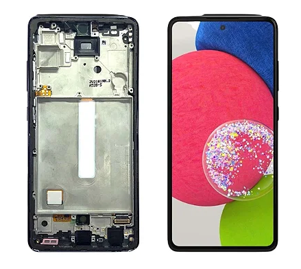 FRONTAL TELA DISPLAY SAMSUNG A52S PREMIUM COM ARO GRAFITTE OLED