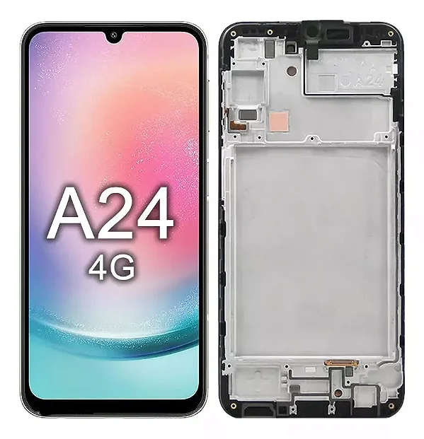 FRONTAL TELA DISPLAY SAMSUNG A24 4G OLED COM ARO BORDA FINA