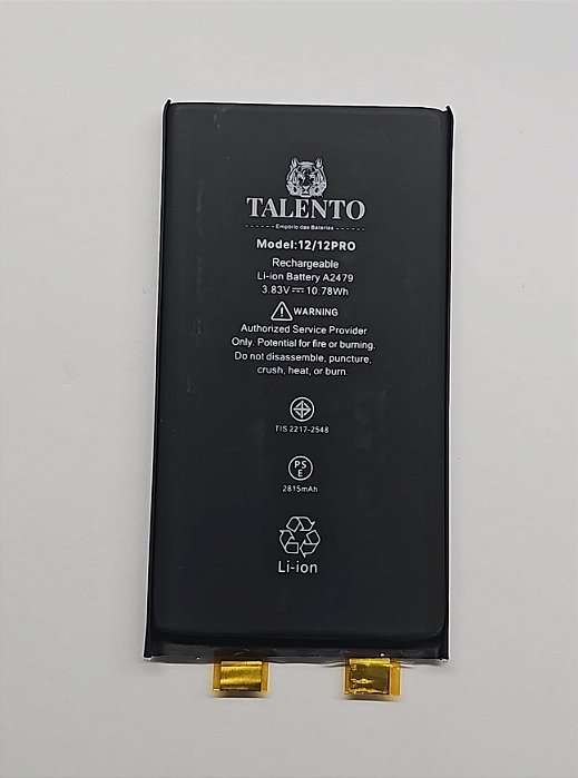 BATERIA APPLE IPHONE 12 / 12 PRO SEM FLEX ORIGINAL TALENTO