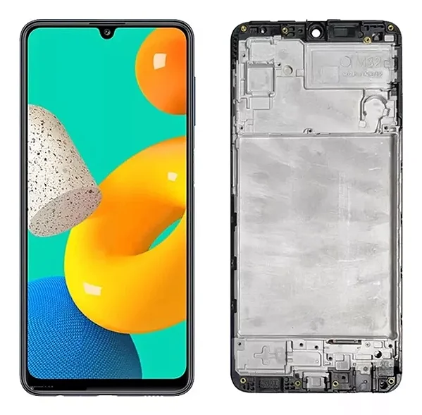 FRONTAL TELA DISPLAY SAMSUNG M32 COM ARO OLED