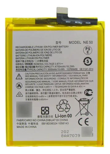 BATERIA MOTOROLA MOTO G50 / G52 / G82 NE50 ORIGINAL RETIRADA