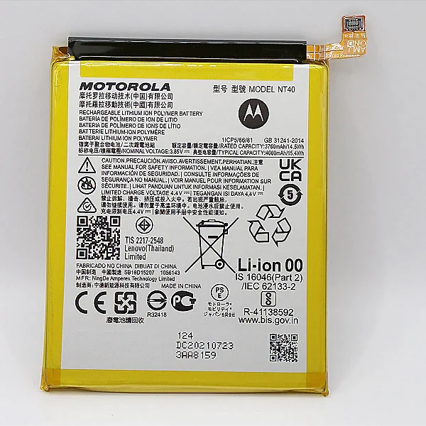 BATERIA MOTOROLA MOTO E20 XT-2155 NT40 ORIGINAL RETIRADA