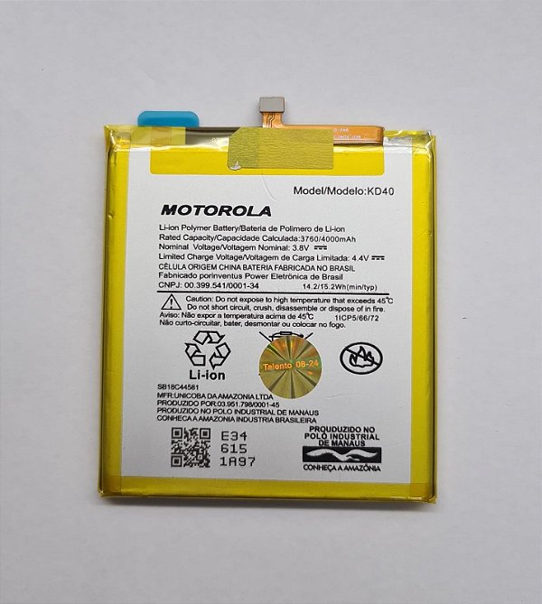 BATERIA MOTOROLA MOTO G8 PLUS XT2019-2 KD40 TALENTO