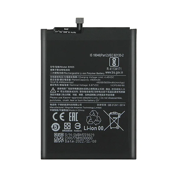 BATERIA XIAOMI REDMI NOTE 9S BN55 TALENTO