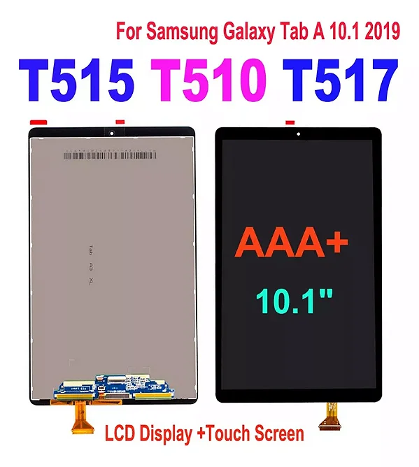 FRONTAL TELA DISPLAY SAMSUNG GALAXY TAB A 10.1 2019 SM - T5510 / T515 / T517 PRETO COM TOUCH
