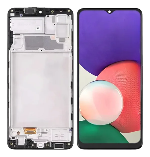 FRONTAL TELA DISPLAY SAMSUNG A22 4G INCELL COM ARO