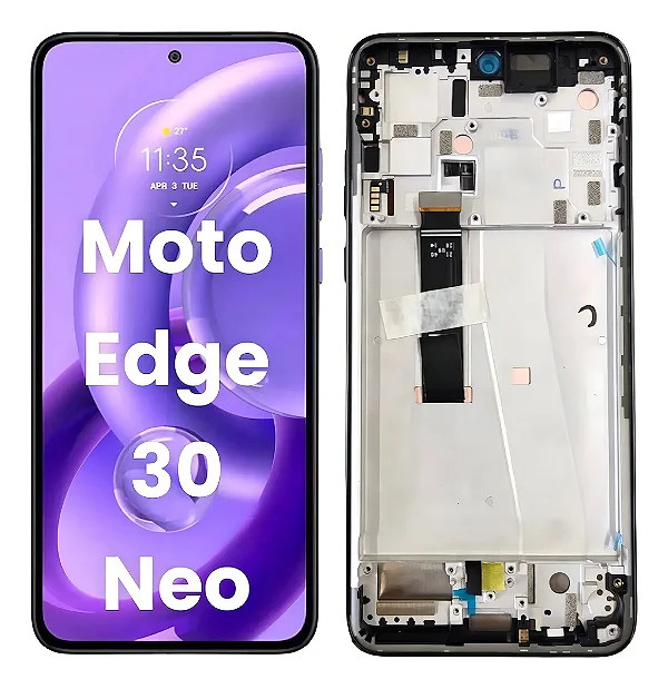 FRONTAL TELA DISPLAY MOTOROLA MOTO EDGE 30 NEO OLED PREMIUM COM ARO