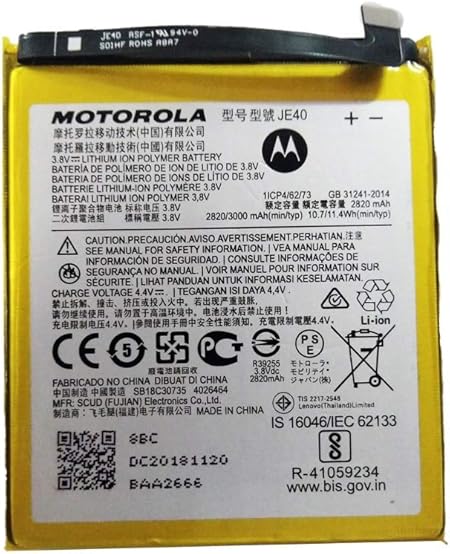 BATERIA MOTO ONE / MOTO G7 PLAY JE40