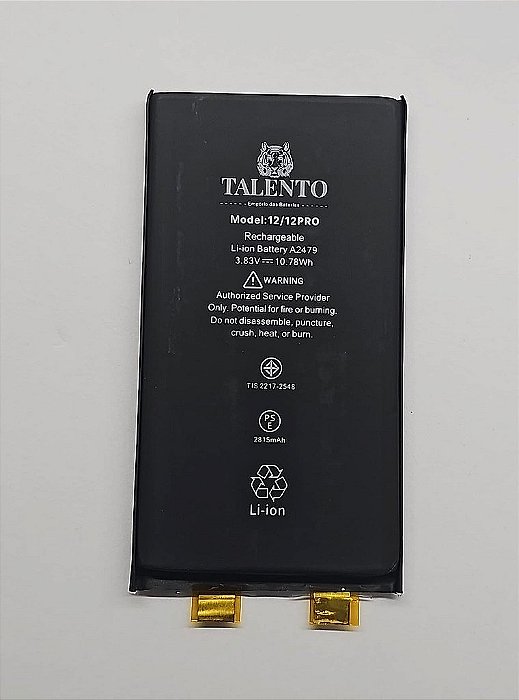 BATERIA APPLE IPHONE 12 / 12 PRO SEM FLEX TALENTO