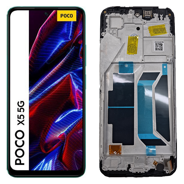 FRONTAL TELA DISPLAY XIAOMI REDMI NOTE 12 5G / POCO X5 5G COM ARO OLED VIVID