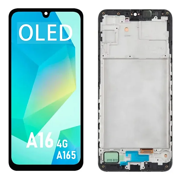 FRONTAL TELA DISPLAY VIVID SAMSUNG A16 4G COM ARO OLED (BORDA FINA)