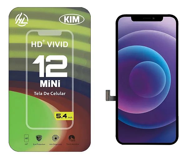 FRONTAL TELA DISPLAY IPHONE 12 MINI HD VIVID LCD