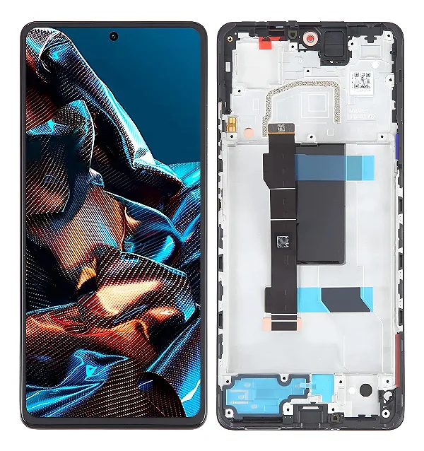FRONTAL TELA DISPLAY XIAOMI REDMI NOTE 12 PRO 5G / POCO X5 PRO 5G AMOLED COM ARO