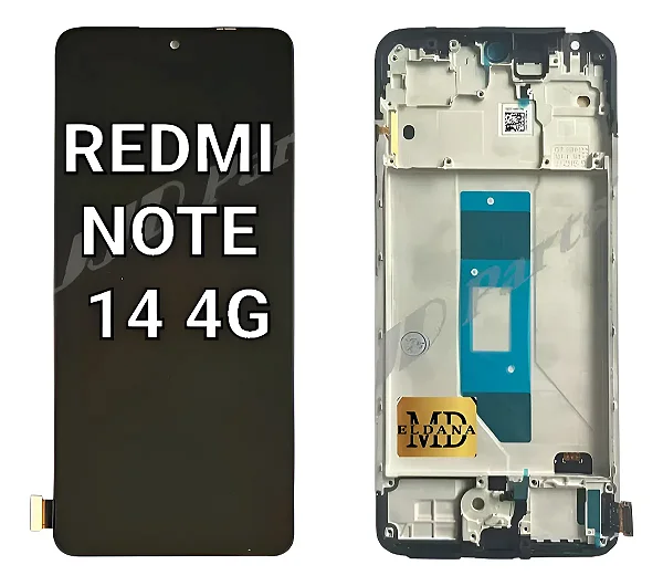 FRONTAL TELA DISPLAY XIAOMI REDMI NOTE 14 4G COM ARO VIVID GRAFITE OLED
