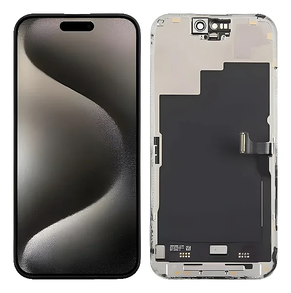 FRONTAL TELA DISPLAY IPHONE 15 PRO SOFTOLED TROCA CI DIAMONDS PREMIUM