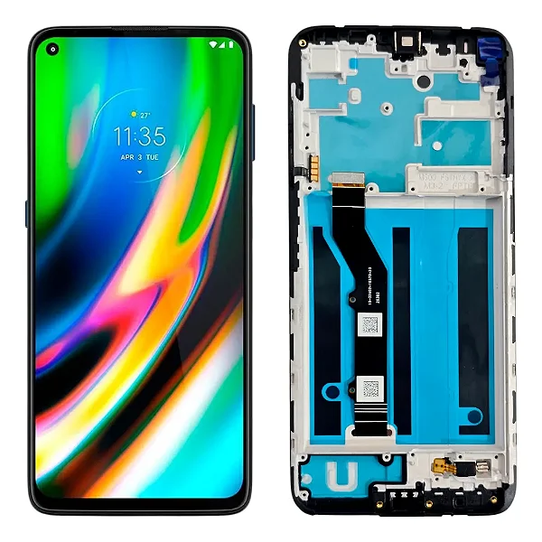 FRONTAL TELA DISPLAY MOTOROLA MOTO G9 PLUS COM ARO DIAMONDS