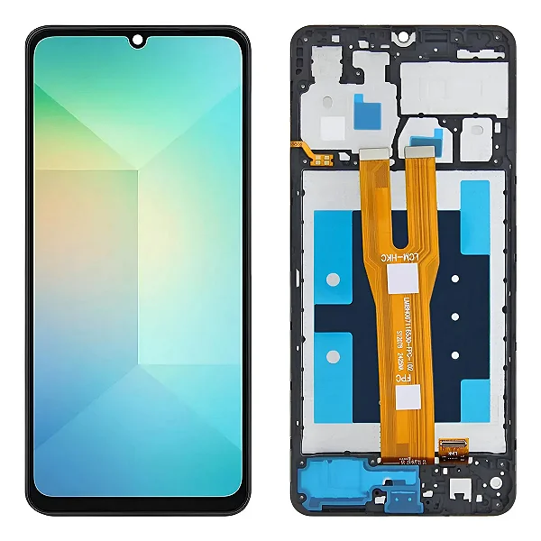 FRONTAL TELA DISPLAY SAMSUNG A06 4G COM ARO PREMIUM