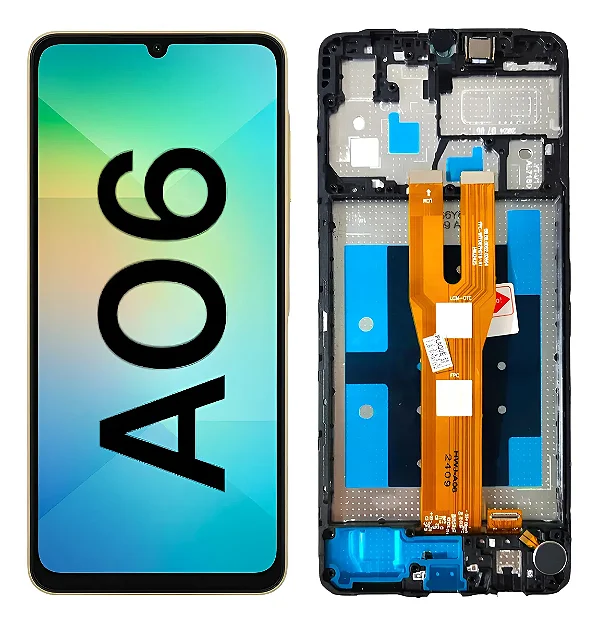 FRONTAL TELA DISPLAY SAMSUNG A06 4G COM ARO PREMIUM DIAMONDS