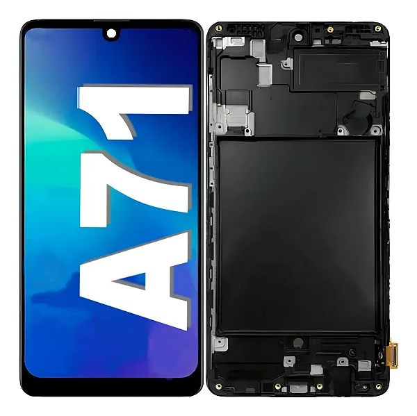 FRONTAL TELA DISPLAY SAMSUNG A71 LCD COM ARO