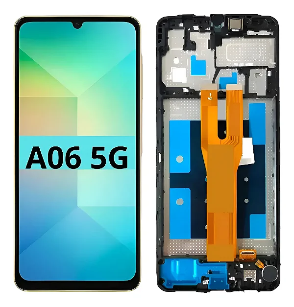 FRONTAL TELA DISPLAY SAMSUNG A06 5G COM ARO (A066)