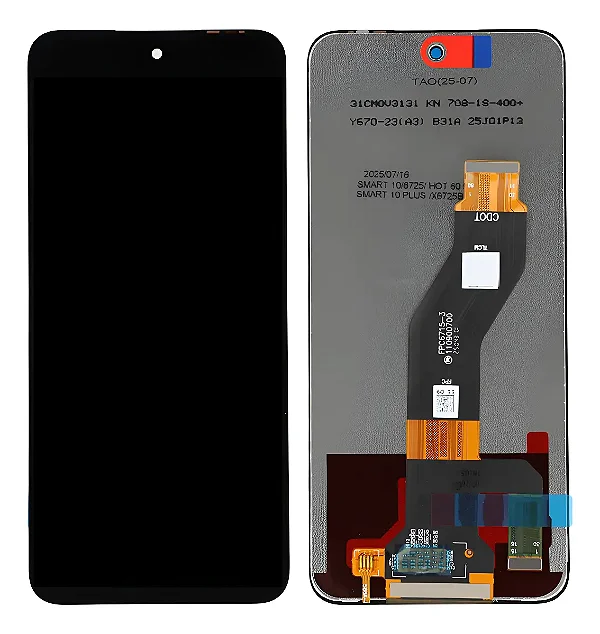 FRONTAL TELA DISPLAY INFINIX SMART 10 / X6725 / HOT 50i / HOT 60 5G / C60 SEM ARO