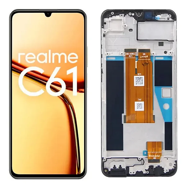 FRONTAL TELA DISPLAY REALME C61 COM ARO