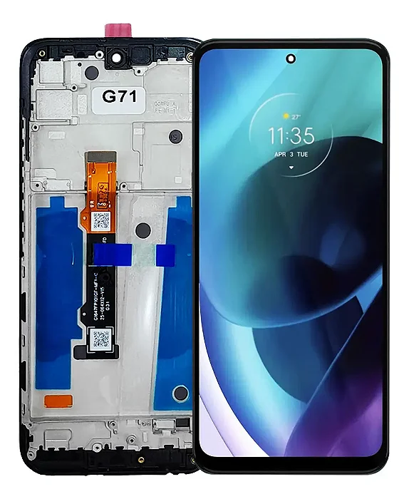 FRONTAL TELA DISPLAY MOTOROLA MOTO G71 LCD COM ARO