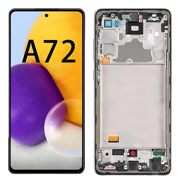 FRONTAL TELA DISPLAY SAMSUNG A72 LCD COM ARO GRAFITTE