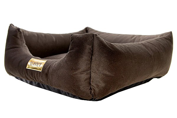 Cama Quadrada para Cachorro ou Gatos Super Luxo Luppet Marrom Tamanho:M