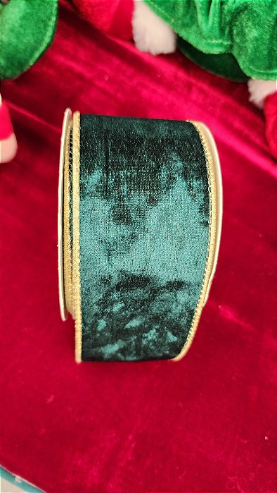 Fitas para Laços Verde e Dourado 9,15M