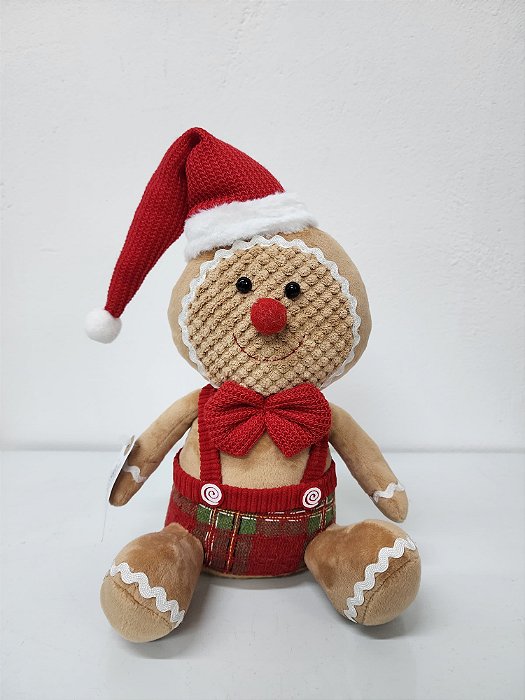 Boneco Biscoito Ginger Menino para árvore de Natal 25X20CM