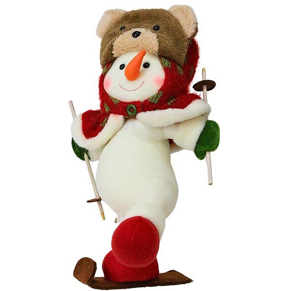 BONECO NATALINO ESQUIANDO