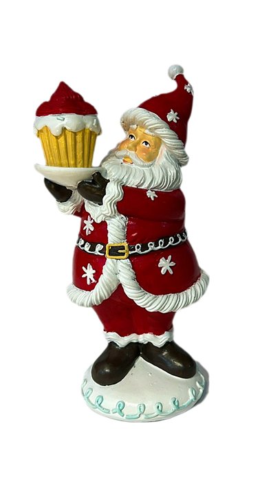 Adorno Papai Noel cupcake