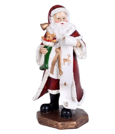 ADORNO NATALINO PAPAI NOEL C/ LISTA PRESENTES 24CM