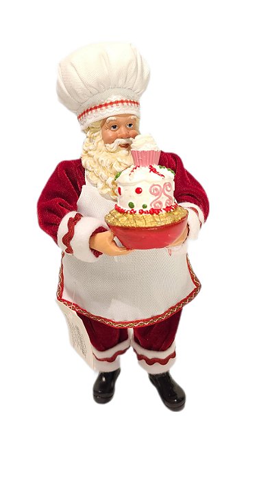 PAPAI NOEL COLECIONÁVEL CONFEITEIRO 28CM