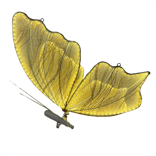 BORBOLETA ILUMINADA - 65CM - BRANCO QUENTE - 110V - ESTÁTICA
