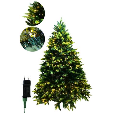 ÁRVORE PINHEIRO REALISTA 2.40M 2803 GALHOS COM 1300 LEDS NA COR VERDE